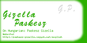 gizella paskesz business card